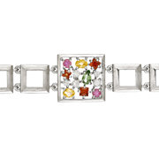 z8-091 Браслет с фианитами. Серебро 925.