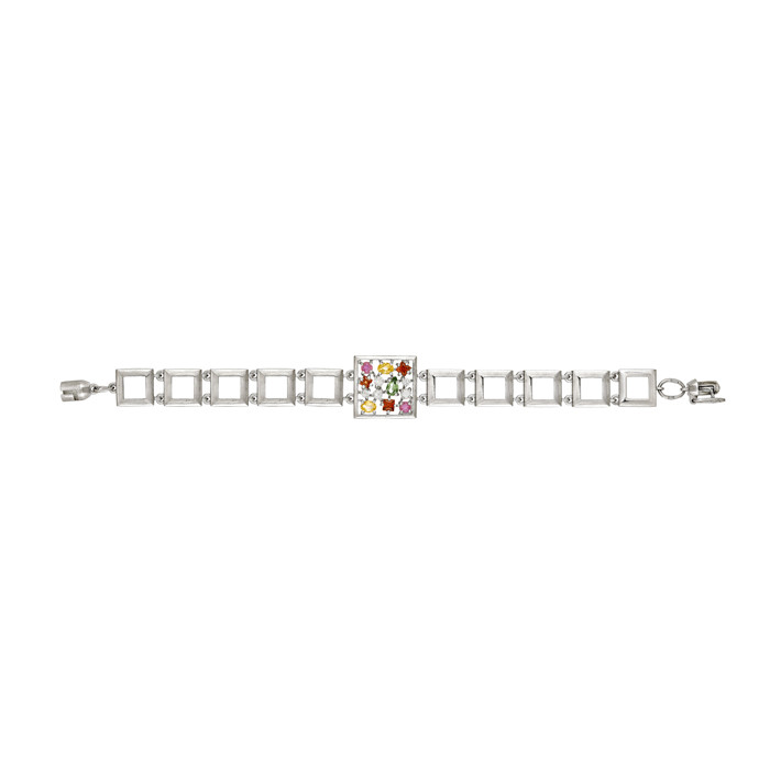 z8-091 Браслет с фианитами. Серебро 925.