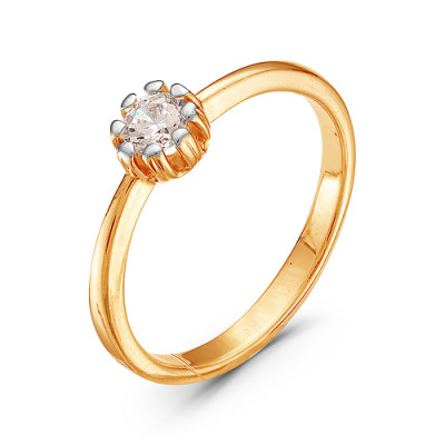 z1-8781 Кольцо с бриллиантом.Золото 585.