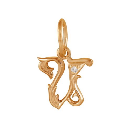 z3-7802 Подвеска с фианитами. Золото 585. 