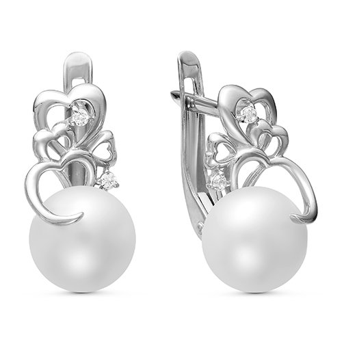 z2-9475 Серьги с жемчугом. Серебро 925. 