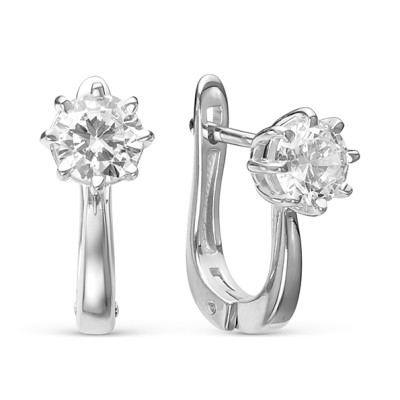 z2-8779 Серьги с фианитами. Серебро 925.