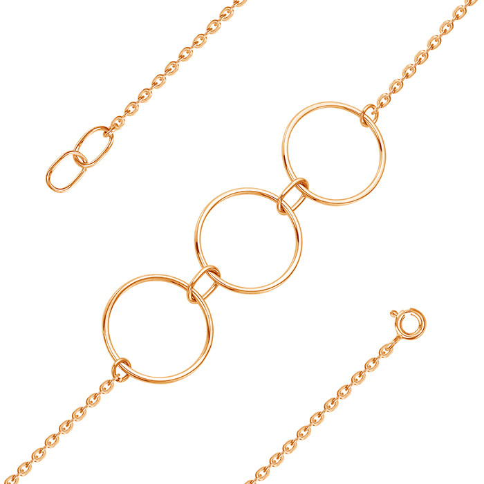 z8-115 Браслет без вставок. Золото 585. 