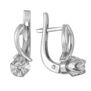 z2-8415 Серьги с фианитами. Серебро 925.