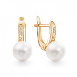 z2-10369 Серьги с жемчугом. Золото 585.