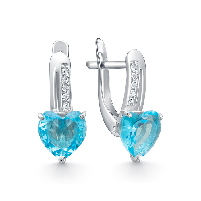 z2-10300 Серьги с фианитами. Серебро 925. 