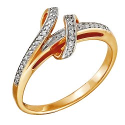 z1-8483 Кольцо с бриллиантовой россыпью. Золото 585.