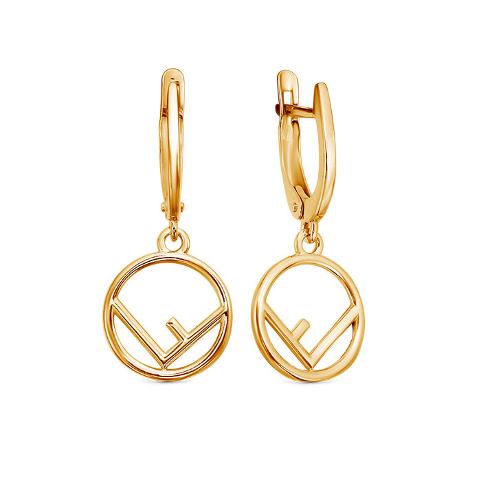 z2-11333 Серьги с фианитами. Золото 585. 