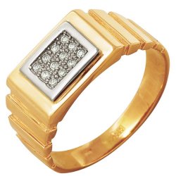 z1-6043 Мужская печатка. Золото 585.