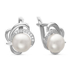 z2-9383 Серьги с жемчугом. Серебро 925.