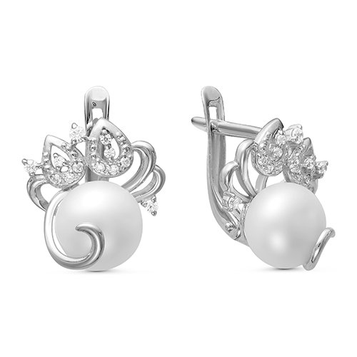 z2-9478 Серьги с жемчугом. Серебро 925. 