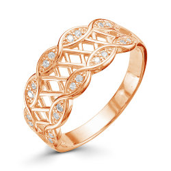 z1-9520 Кольцо с фианитами. Золото 585.