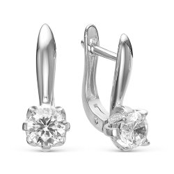 z2-8786 Серьги с фианитами. Серебро 925.