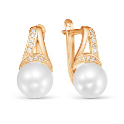 z2-9704 Серьги с жемчугом. Золото 585.