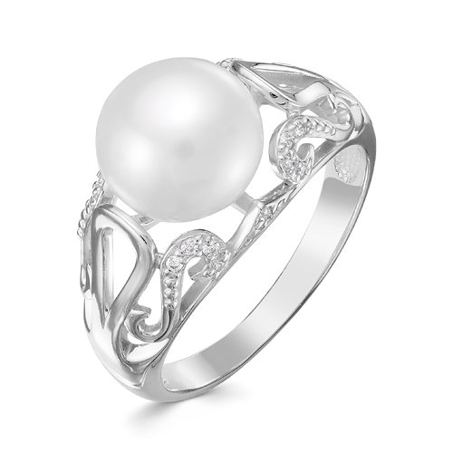 z1-9707 Кольцо с жемчугом. Серебро 925. 