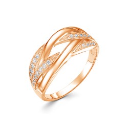 z1-10119 Кольцо с фианитами. Золото 585.