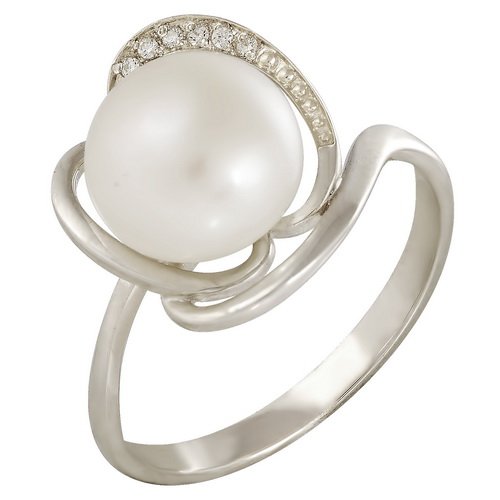 z1-8027 Кольцо с жемчугом. Серебро 925. 