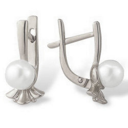 z2-1005 Серьги с жемчугом. Серебро 925.