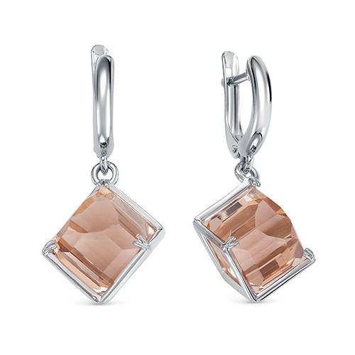 z2-10310 Серьги с фианитами. Серебро 925. 