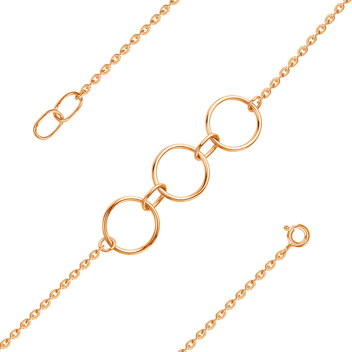 z8-116 Браслет без вставок. Золото 585. 