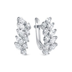 z2-10178 Серьги с фианитами. Серебро 925.