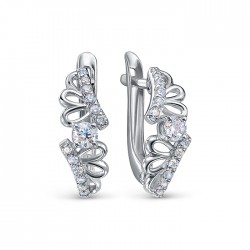 z2-10507 Серьги с фианитами. Серебро 925.