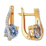 z2-8287 Серьги с фианитами. Серебро 925.