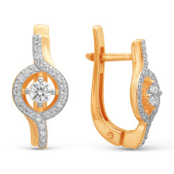 z2-8851 Серьги с бриллиантами. Золото 585.