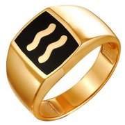 z1-8441-2 Печатка со знаком зодиака. Золото 585. 