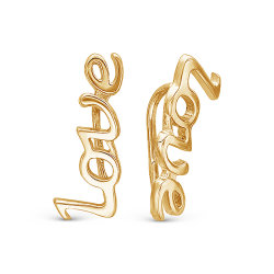 z2-9223l Серьги без вставок. Золото 585.