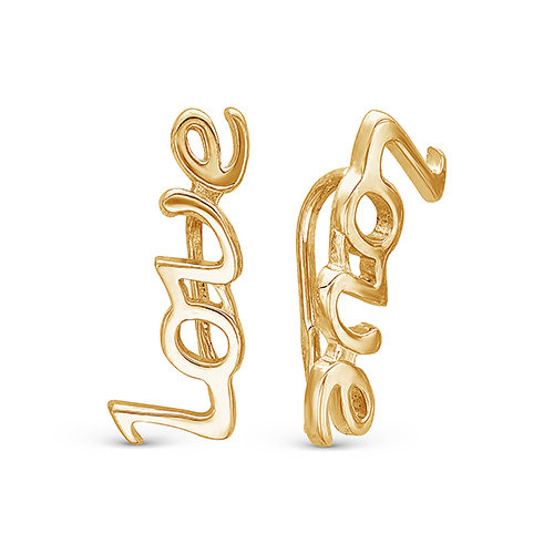 z2-9223l Серьги без вставок. Золото 585. 