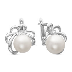 z2-9371 Серьги с жемчугом. Серебро 925.