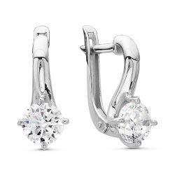z2-9403 Серьги с фианитами. Серебро 925.