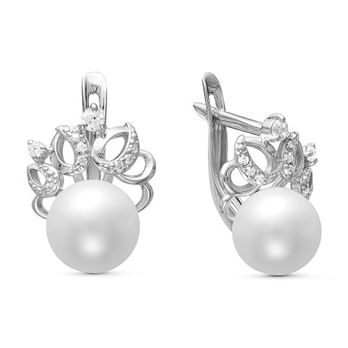 z2-9480 Серьги с жемчугом. Серебро 925. 