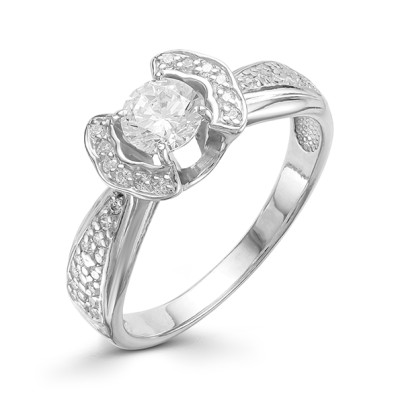 z1-9561 Кольцо с фианитами. Серебро 925.