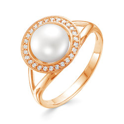 z1-9619 Кольцо с жемчугом. Золото 585.