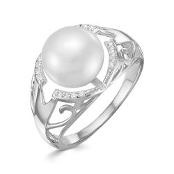 z1-9705 Кольцо с жемчугом. Серебро 925.