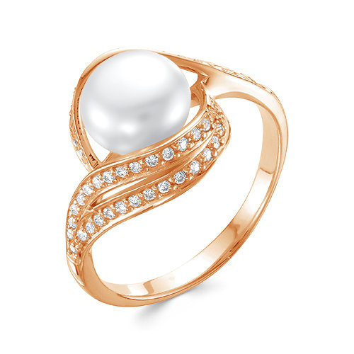 z1-9714 Кольцо с жемчугом. Золото 585. 