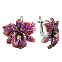 z2-8193 Серьги с эмалью. Серебро 925.