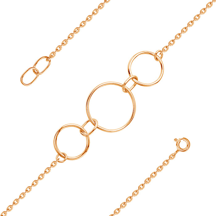 z8-117 Браслет без вставок. Золото 585. 