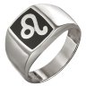 z1-8441-8 Печатка из серебра 925 пробы с родированием. Лев.Серебро 925. 