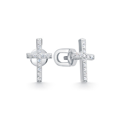 z2-10732 Серьги с фианитами. Серебро 925.