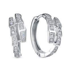 z2-11099 Серьги с фианитами. Серебро 925.