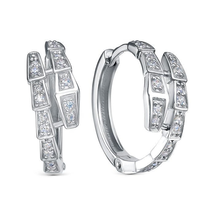 z2-11099 Серьги с фианитами. Серебро 925. 