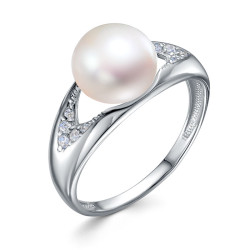 z1-11516 Кольцо с жемчугом. Серебро 925.