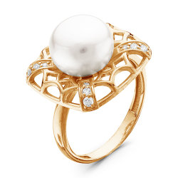 z1-9119 Кольцо с жемчугом. Золото 585.