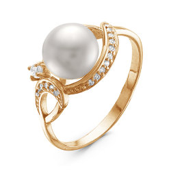 z1-9294 Кольцо с жемчугом. Золото 585.