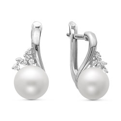 z2-9434 Серьги с жемчугом. Серебро 925.
