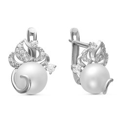 z2-9477 Серьги с жемчугом. Серебро 925.