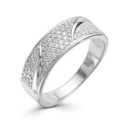 z1-9582 Кольцо с фианитами. Серебро 925.